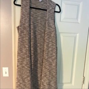 Lularoe Joy Cream Brown Multi Print Medium EUC